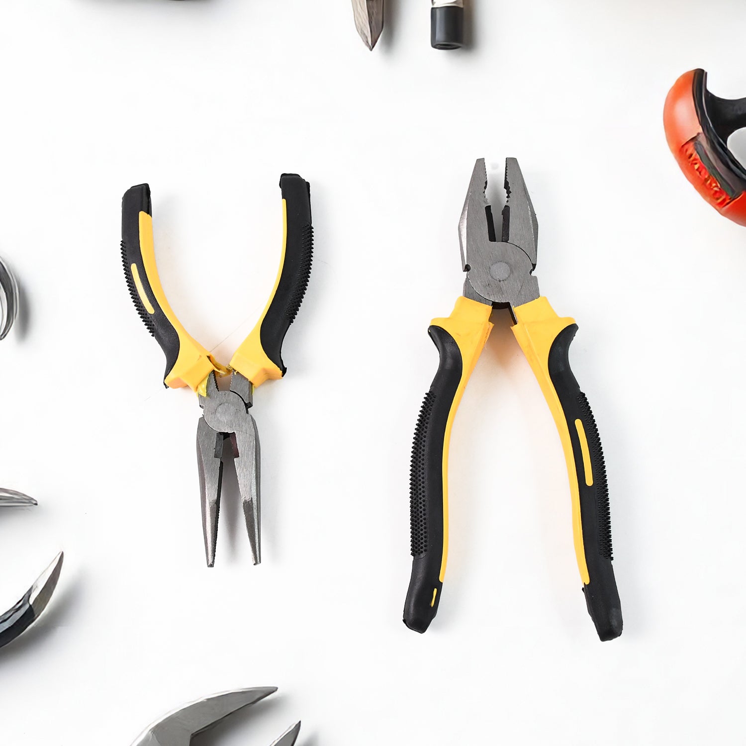 Long Nose Plier And Flat Mouth Plier Combo Tools (2 Pc Set) Long Nose Plier And Flat Mouth Plier Combo Tools (2 Pc Set)